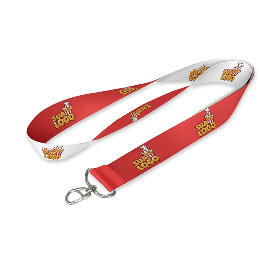 CORDÃO COM ARGOLA OU MOSQUETÃO 20 MM PARA CRACHÁ