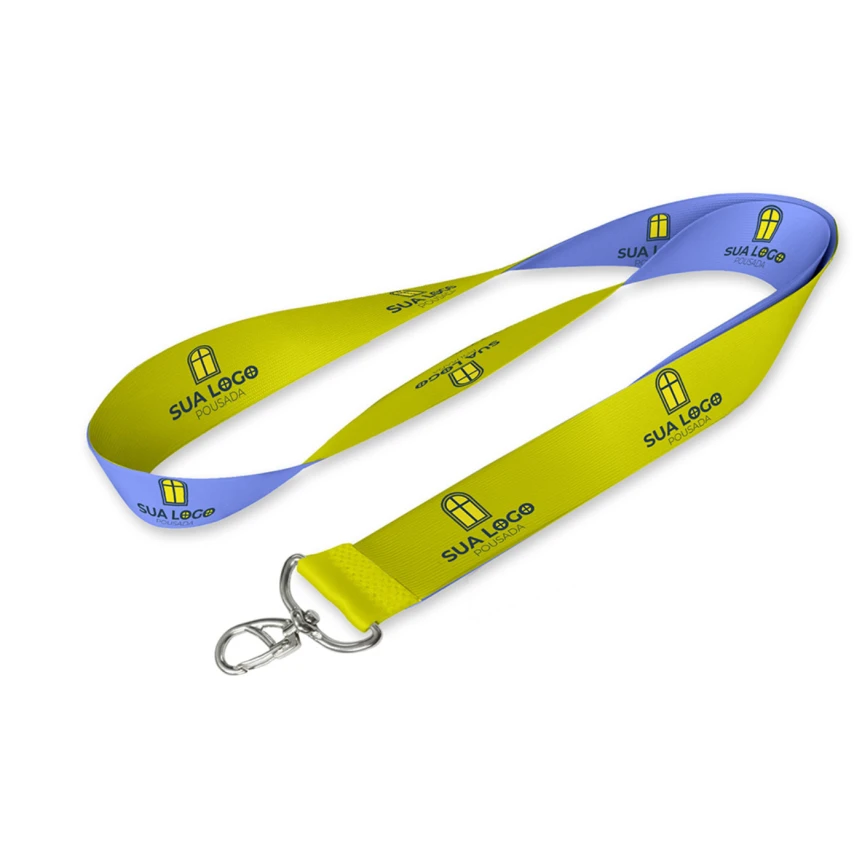 CORDÃO COM ARGOLA OU MOSQUETÃO 20 MM PARA CRACHÁ