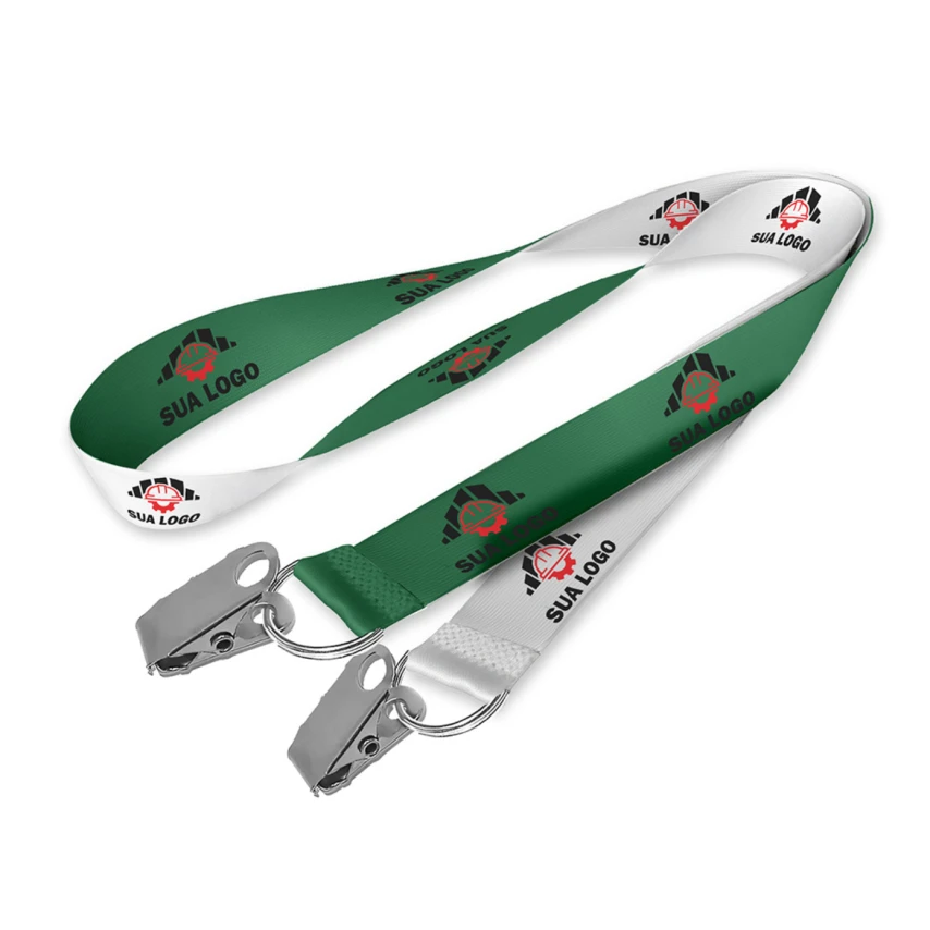 CORDÃO COM ARGOLA OU MOSQUETÃO 20 MM PARA CRACHÁ